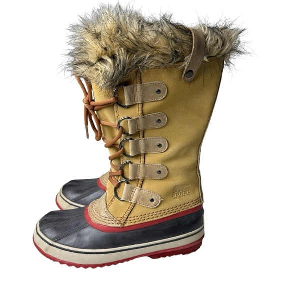 Sorel Joan of Arc Boots Waterproof Winter Faux Fur Size 8 Women's Tall Boots - Picture 6 of 15